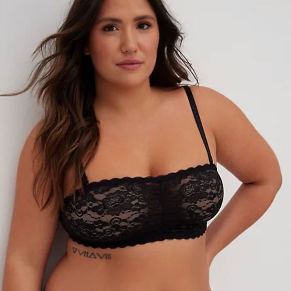 NWT Torrid bralette black padded lace bandeau Sz-5 - Picture 3 of 9